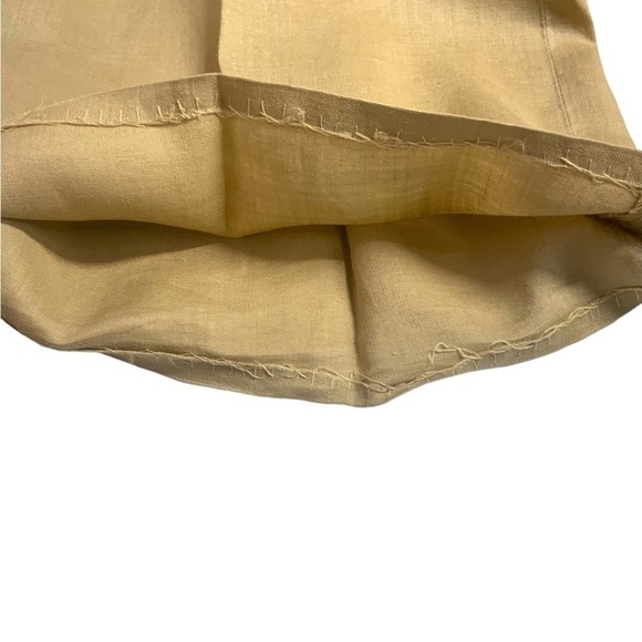 ZARA BASIC 100% Ramie Cropped Straight Leg Trousers US Sz 4 - Picture 5 of 9